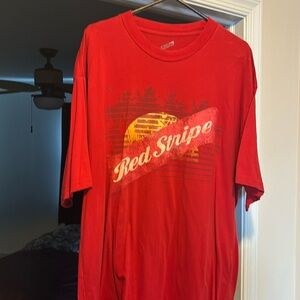 Men’s Red Stripe graphic tee